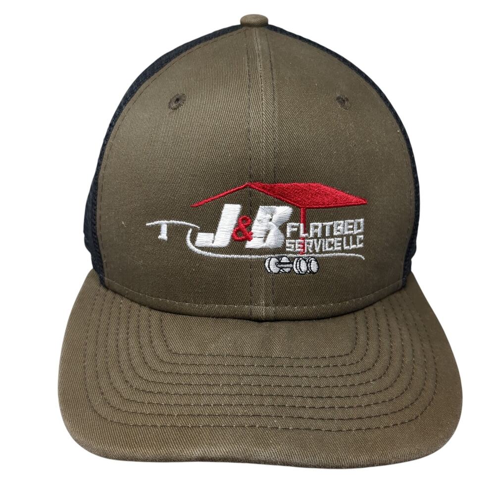 J&B Flatbed Service Llc Snapback Trucker Hat Brown One Size Mesh Back